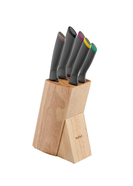 Fresh Kitchen Wood Block & 5 Piece Knife Set