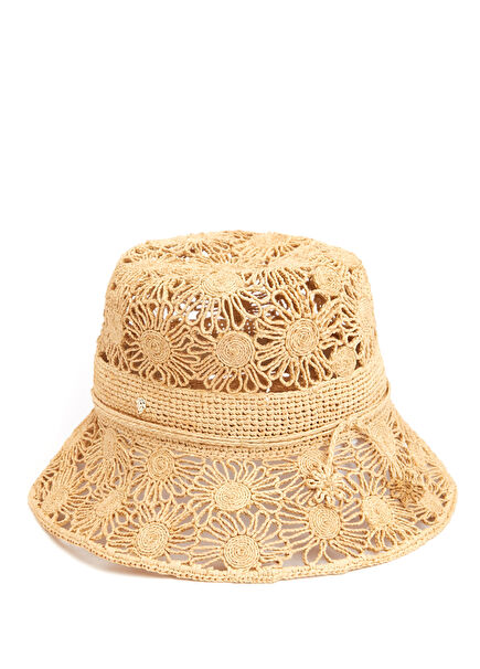 Adrina Beige Women's Raffia Hat