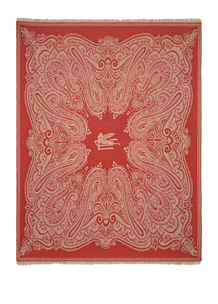 Alocasia Desenli Yün Throw