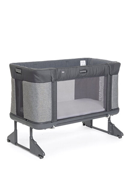 Next2me Forever Co-Sleeping Cot Rice Anthracite Motherside Crib