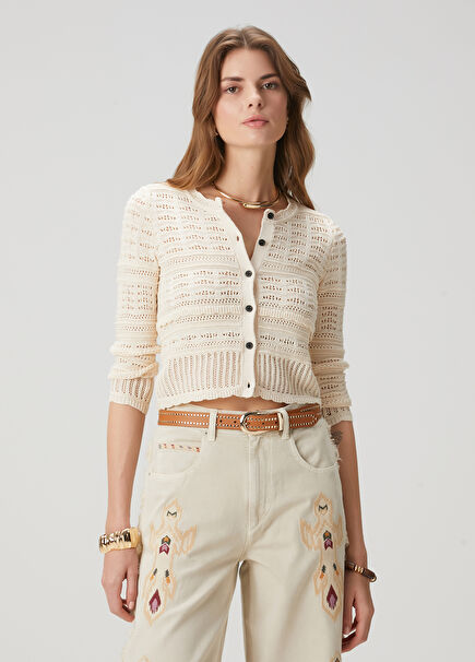 Ajaline Ecru Cardigan