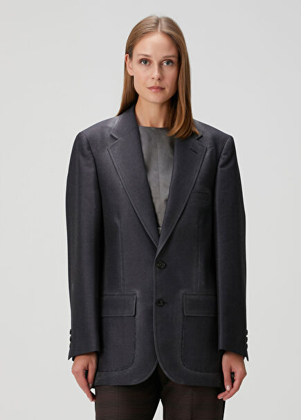 Antrasit Yün Blazer
