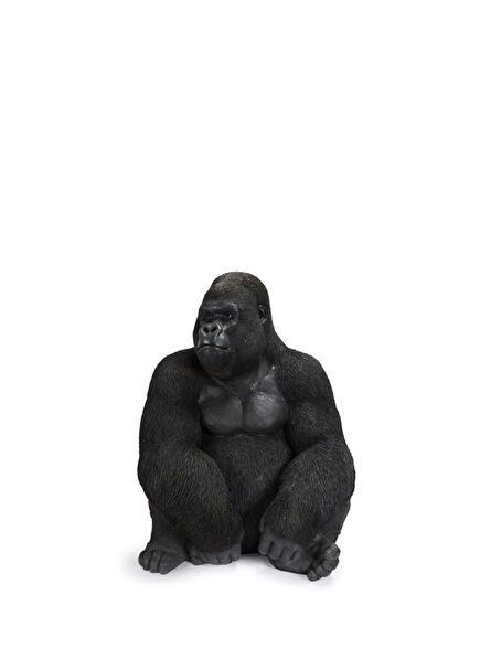 Monkey Gorilla Side XL Black Dekoratif Figür