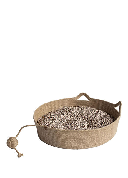 Açık Kahverengi Kedi Uyku Sepeti