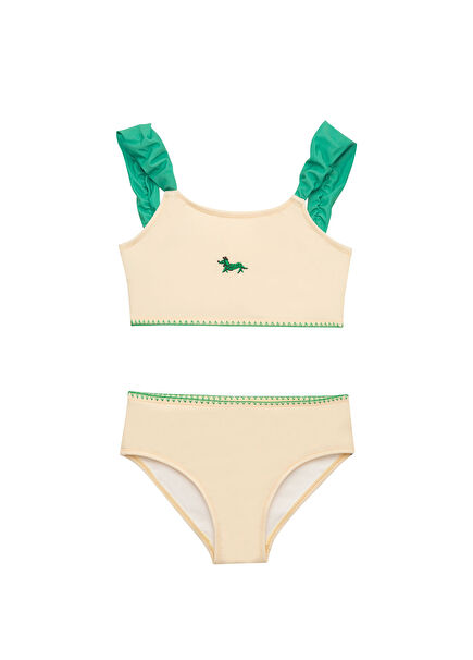 Green Sign Stitch Kız Çocuk Bikini Takımı