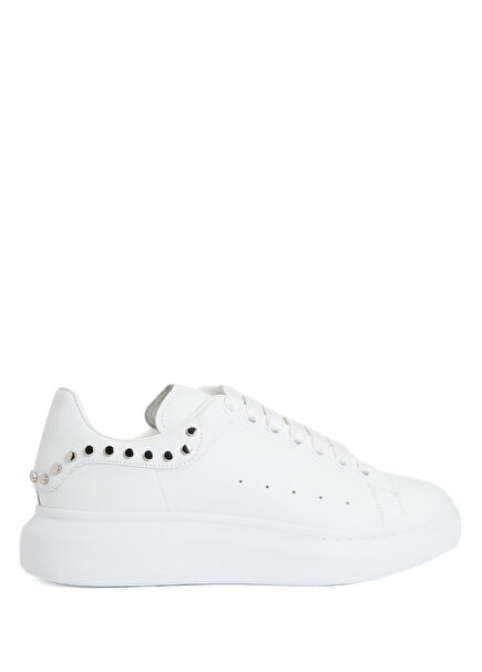 Oversized White Men's Leather Sneakers