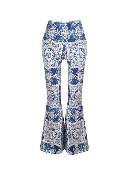 Pedro Ethnic Patterned Flared Women's Trousers