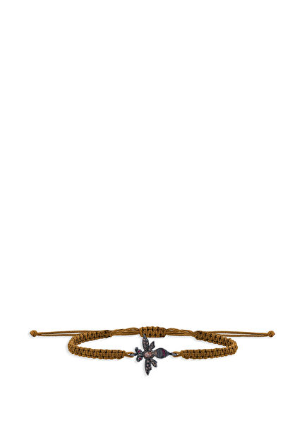 Wasp Men's Crystal & Oxidized Silver Bracelet