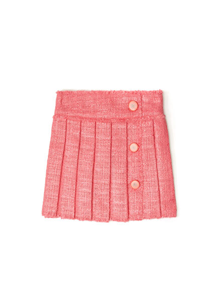 Pembe Pileli Kız Çocuk Etek