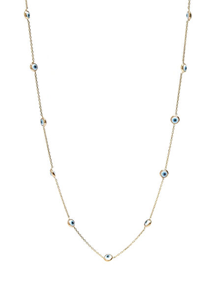 Nazar Boncuğu Kadın Altın Kolye