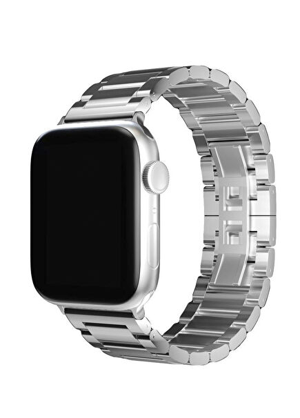 Gloss Loop Compatible with Apple Watch 38/40/41 mm Silver Steel Band