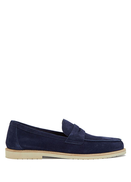 Lacivert Erkek Süet Loafer