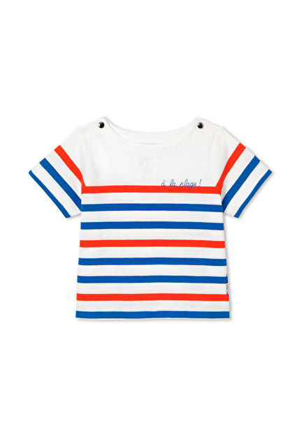 Colorful Striped Short Sleeve Baby Boy T-Shirt