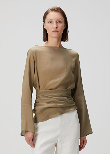 Adelia Khaki Blouse