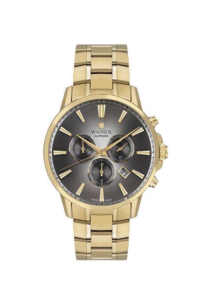 WA.19333-B Sarı Çelik Erkek Kol Saati