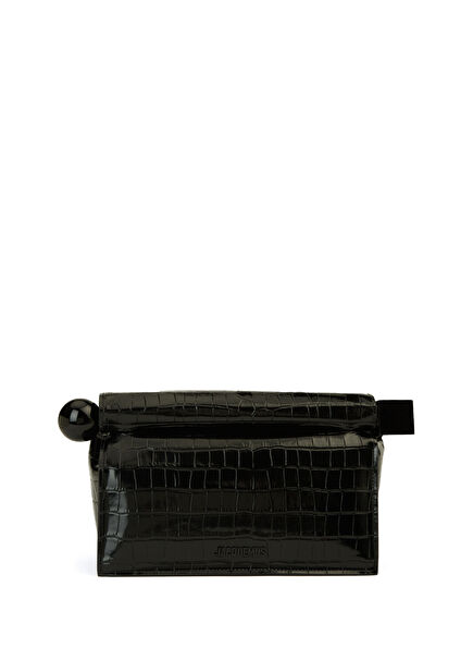 The Rond Carré Black Women's Leather Hand Portfoli