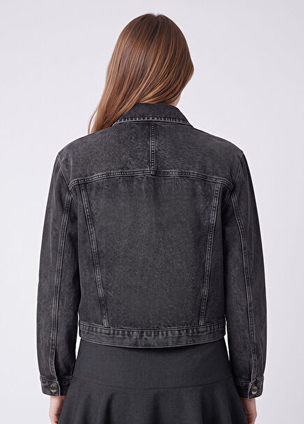 Anthracite Short Trucker Denim Jacket