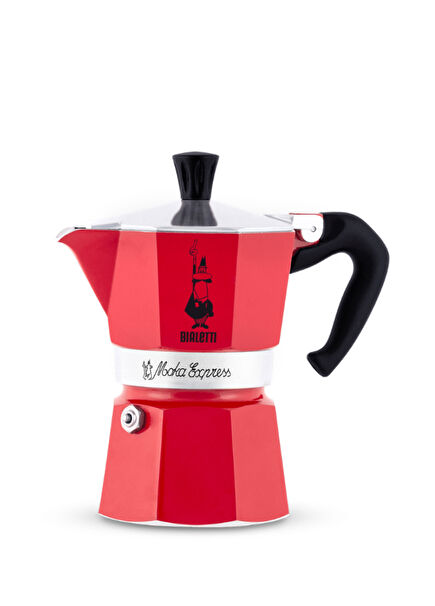 Kırmızı 6 Cup Express Moka Pot