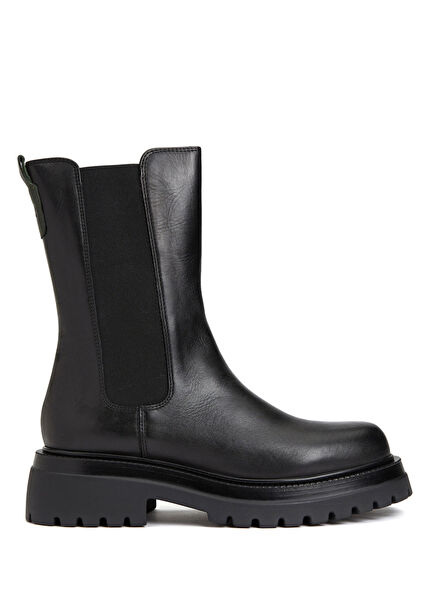 Siyah Kadın Deri Bot