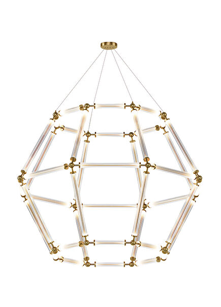 Mat Pirinç Modüler Led Avize