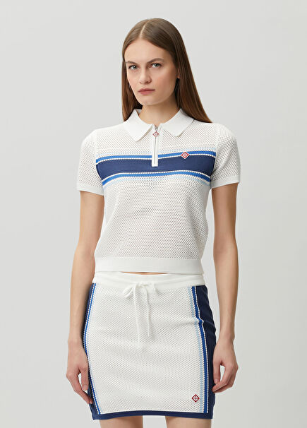 Mavi Beyaz Polo T-shirt