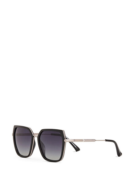 DS 2351 C2 Siyah Gri Metal Kadın Güneş Gözlüğü