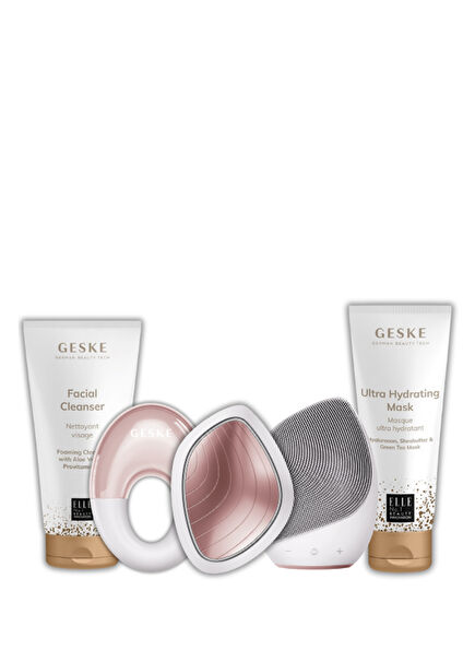 Soğutmalı ve Isıtmalı Led Terapili Yüz Maskesi ve Temizleme 5'li Cilt Bakım Cihazı Seti