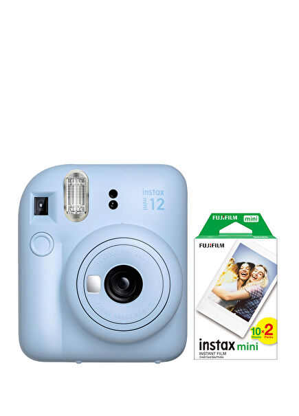 Instax Mini 12 Blue Camera and 20-Pack Mini Film