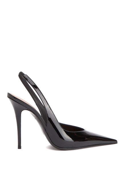 Anok Black Leather Heels