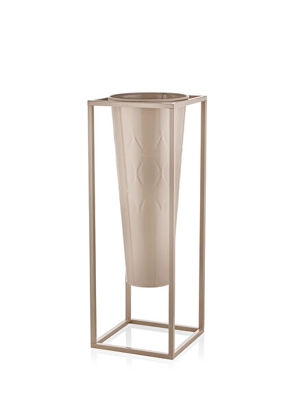 Prism Detailed Caramel Galvanized Pot