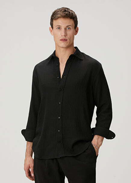 Black Muslin Shirt