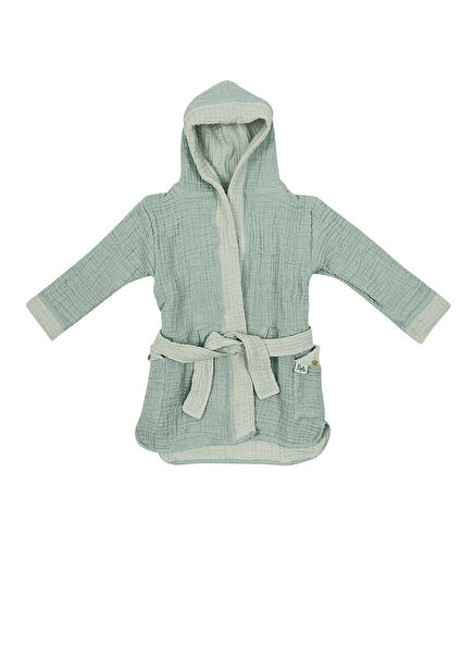 Lovelayers Green 4 Ply Unisex Baby Muslin Bathrobe