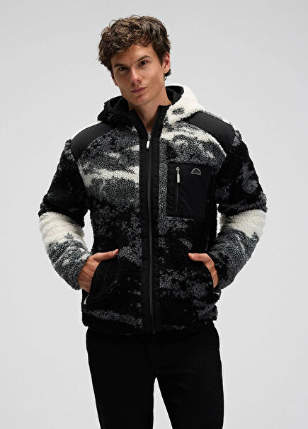 Gri Fermuarlı Kapüşonlu Erkek Sweatshirt EM516-GI