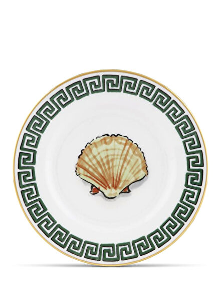 Il Viaggio di Nettuno White White Patterned Porcelain Bread Plate