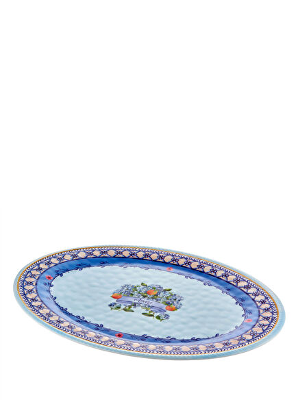 Amore Mavi Melamin Servis Tabağı 50 cm