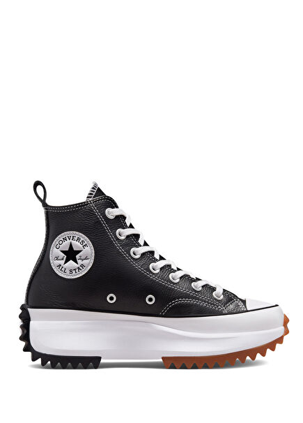 Run Star Hike Foundational Siyah Deri Platform Unisex Sneaker