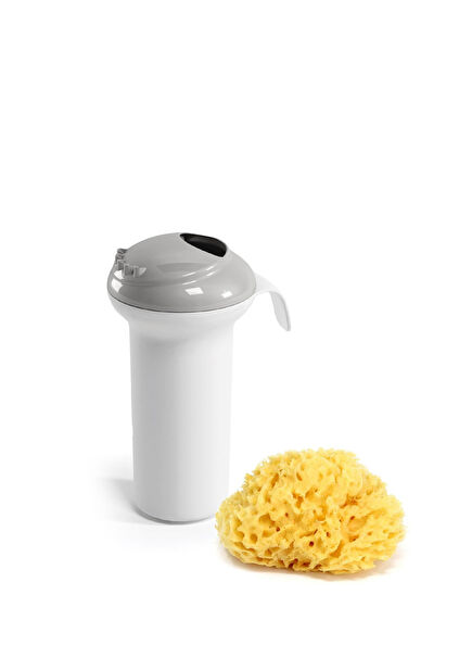 Light Grey Baby Shower and Natural No:10 Small Bath Sponge Baby Bath Set