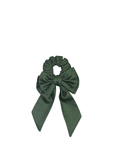 Bollarine Yeşil Fiyonk Lastik Kız Çocuk Toka 