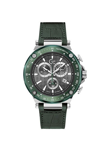 GCY81011G5MF Green Leather Men's Watch