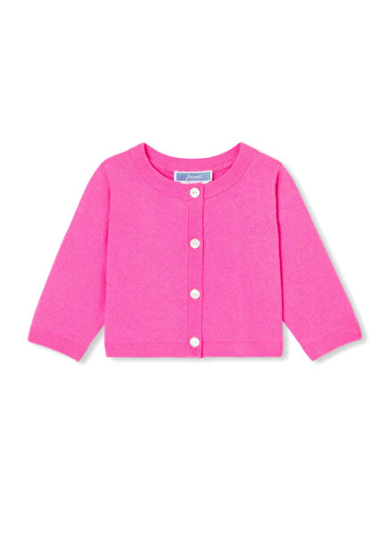 Pink Baby Girl Jersey Cardigan