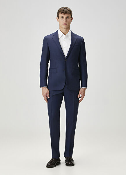 Navy Blue Wool Suit