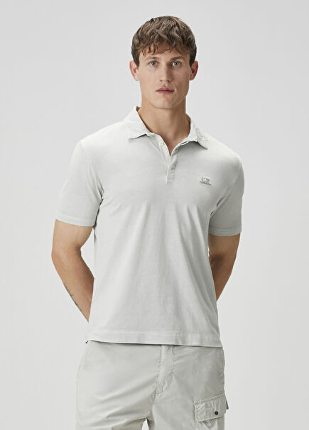 Açık Gri Polo Yaka T-shirt