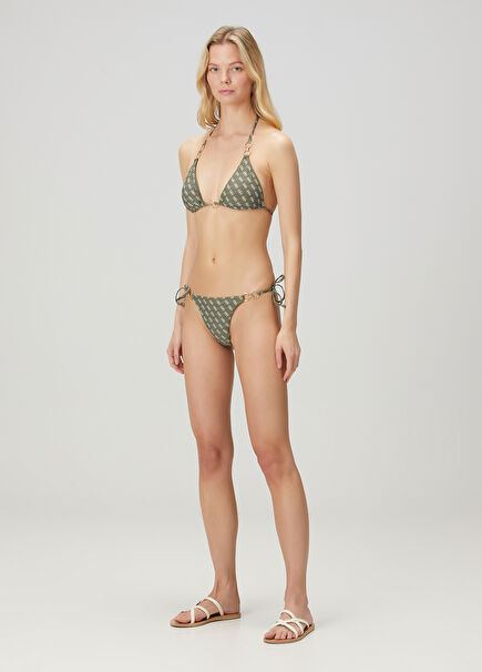 Green Logo Bikini Bottoms