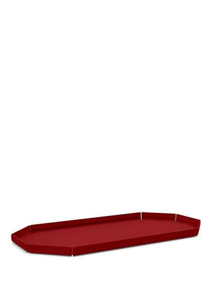 Octo Kırmızı Metal Orta Boy Tepsi