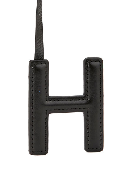 H Harfi Formlu Deri Çanta Aksesuarı