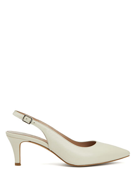 Ecru Leather Pump
