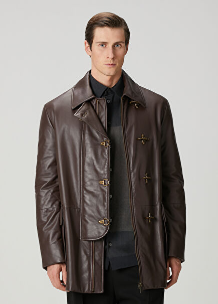 Kahverengi Deri Ceket