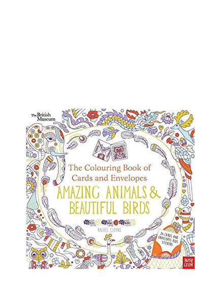 The Colouring Book of Cards and Envelopes: Amazing Animals and Beautiful Birds Çocuk Yabancı Dil Boyama Kitabı