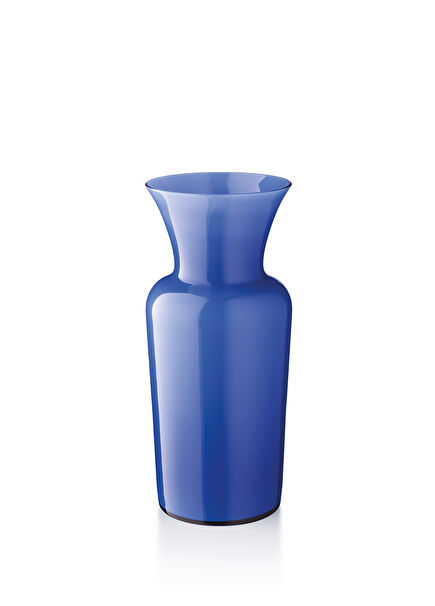 Profile of Sword Lily Sky Blue Glass Medium Size Vase