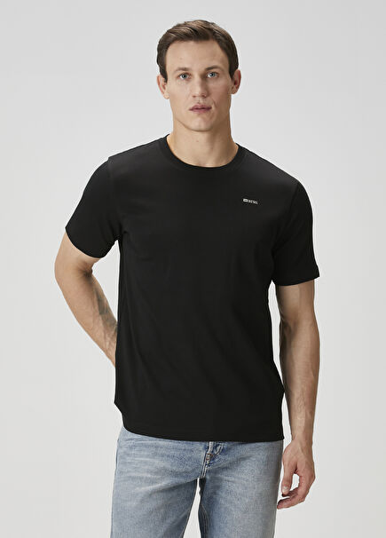 Black Logo Detailed T-Shirt